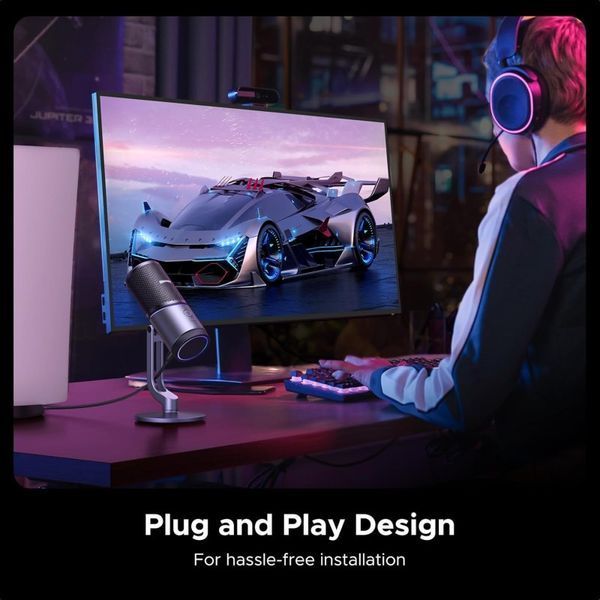 Мікрофон настільний UGREEN CM769 Desktop RGB 24-bit 96kHz ANS (USB-A) Вark Пray (UGR-35629) KOS-32392 фото