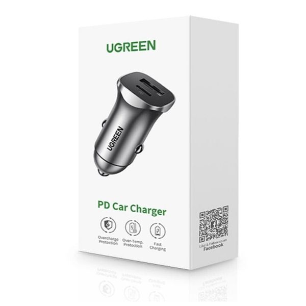 Автомобільний зарядний пристрій UGREEN CD130 Dual USB Car Charger (Space Gray) (UGR-30780) (UGR-30780) KOS-4458 фото