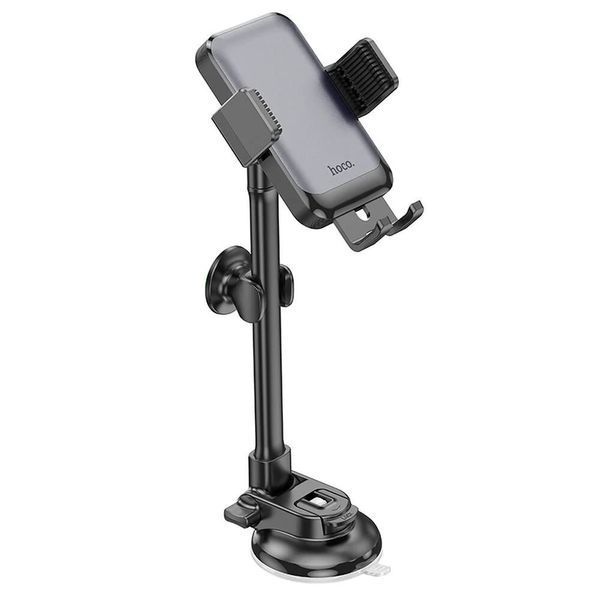 Автотримач для телефона HOCO Rock push-type car holder(center console) Black gray ( ) KOS-9254 фото