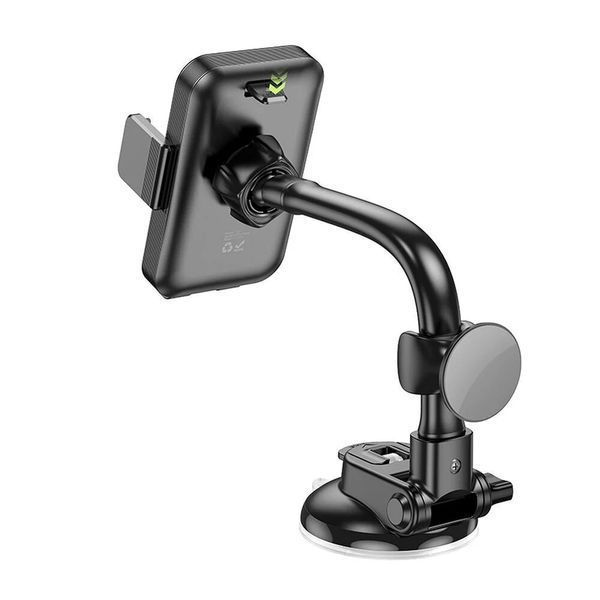 Автотримач для телефона HOCO Rock push-type car holder(center console) Black gray ( ) KOS-9254 фото