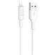 Кабель HOCO X25 USB to iP 2A, 1m, PVC, PVC connectors, White (6957531080114) KOS-18888 фото 1