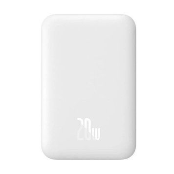 Зовнішній акумулятор Baseus Magnetic Mini Air Wireless Fast Charge Power Bank 6000mAh 20W Stellar White（With Simple Series Charging Cable Type-C to (P10059002223-00) KOS-7638 фото