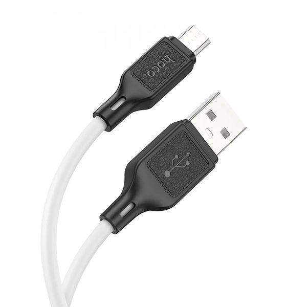Кабель HOCO Cool silicone charging data cable for Micro White ( ) KOS-1758 фото