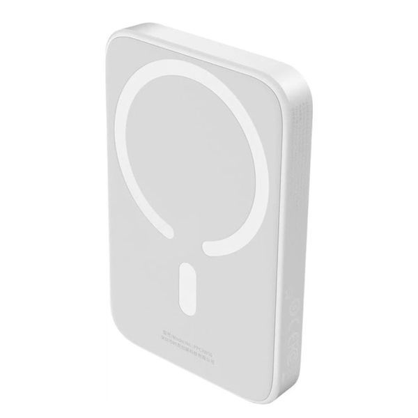 Зовнішній акумулятор Baseus Magnetic Mini Air Wireless Fast Charge Power Bank 6000mAh 20W Stellar White（With Simple Series Charging Cable Type-C to (P10059002223-00) KOS-7638 фото
