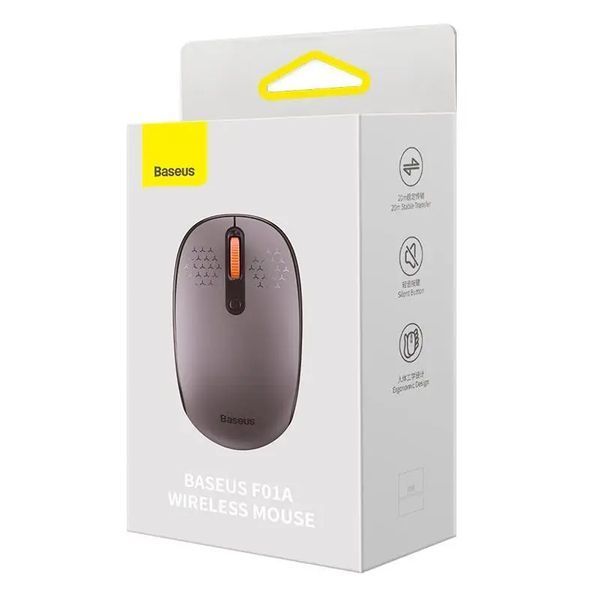 Маніпулятор миша бездротова Baseus F01A Wireless Mouse Frosted Gray (B01055502833-00) KOS-4549 фото