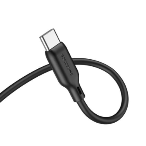 Аудіокабель BOROFONE BL18 Type-C to 3.5mm male, silicone, 1m, Black (6941991101069) KOS-10190 фото