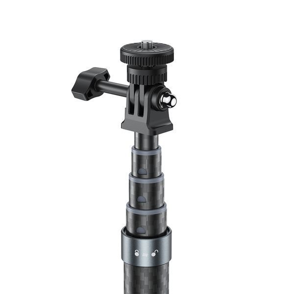 Монопод ACEFAST E38 1.2m carbon fiber telescopic selfie stick Gray-Black (6974316286028) KOS-36570 фото