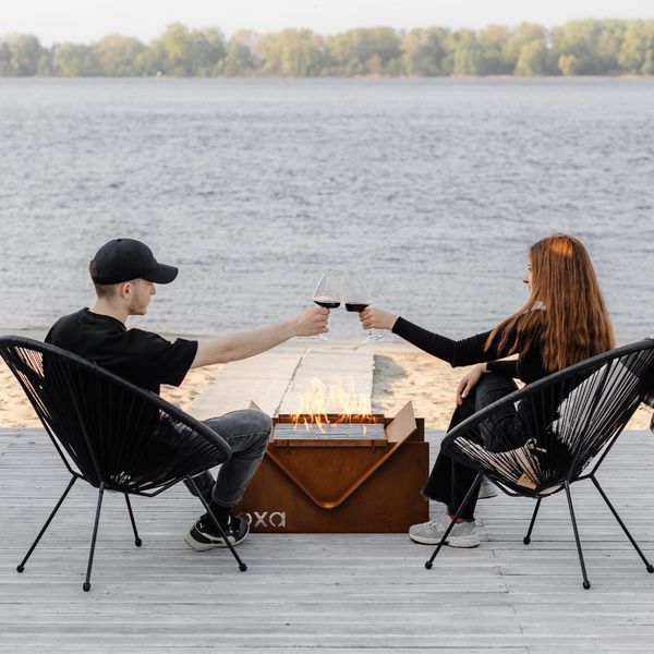 Гриль-вогнище &laquo;OXA Corner&raquo; від Daddy Smoke з CorTen (чаша для вогню) DS-456 фото