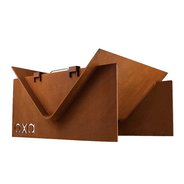 Гриль-вогнище &laquo;OXA Corner&raquo; від Daddy Smoke з CorTen (чаша для вогню) DS-456 фото