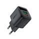 Мережевий зарядний пристрій ACEFAST A116 PD35W GaN charger (USB-A+USB-C) with digital display Black (6974316284468) KOS-34591 фото 3