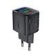 Мережевий зарядний пристрій ACEFAST A116 PD35W GaN charger (USB-A+USB-C) with digital display Black (6974316284468) KOS-34591 фото 1