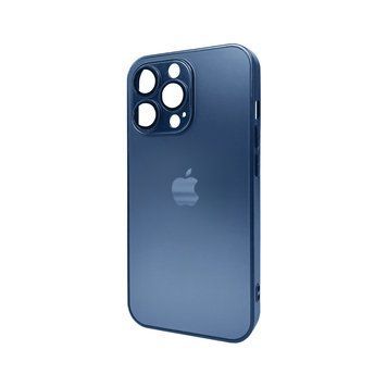 Чохол для смартфона AG Glass Matt Frame Color Logo for Apple iPhone 13 Pro Navy Blue (AGMattFrameiP13PBlue) KOS-10203 фото