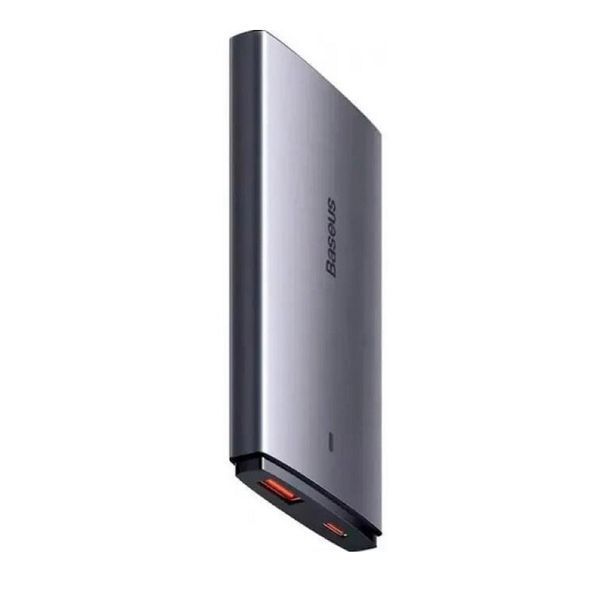 Мережевий зарядний пристрій з кабелем Baseus GaN5 Pro Ultra-Slim Fast Charger C+U 65W Gray((With Mini White Cable C to C 100W(20V/5A) 1m Black) (CCGP150113) KOS-844 фото