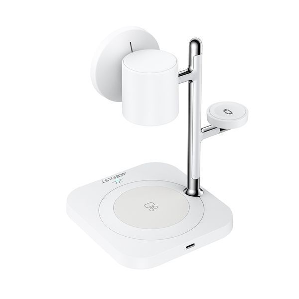 Бездротовий зарядний пристрій ACEFAST E39 desktop 4-in-1 wireless charging holder White (6974316286110) KOS-37414 фото