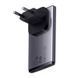 Мережевий зарядний пристрій з кабелем Baseus GaN5 Pro Ultra-Slim Fast Charger C+U 65W Gray((With Mini White Cable C to C 100W(20V/5A) 1m Black) (CCGP150113) KOS-844 фото 3