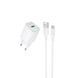 Мережевий зарядний пристрій з кабелем BOROFONE BAS82A Star single port QC3.0 charger set (Micro) (EU) White (6941991126734) KOS-37261 фото 1