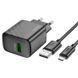 Мережевий зарядний пристрій з кабелем HOCO CS21A Rich single port QC3.0 charger set(Micro)(EU) Black (6942007609890) KOS-8161 фото 4