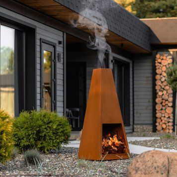 Кострова чаша-вогнище OXA Taper з CorTen (чаша для вогню) DS-458 фото
