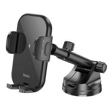 Автотримач для телефона з БЗП HOCO HW5 Journey wireless fast charging car holder(center console) Black (6942007601450) KOS-23344 фото