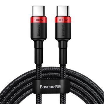 Кабель Baseus Cafule PD2.0 100W flash charging Type-C For Type-C cable (20V 5A)2m Red+Black (CATKLF-AL91) KOS-9274 фото