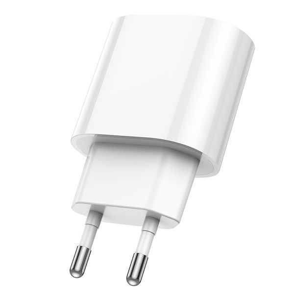Мережевий зарядний пристрій HOCO C109A(PD20W+QC3.0) Fighter PD20W+QC3.0 charger White (6942007656719) KOS-32978 фото