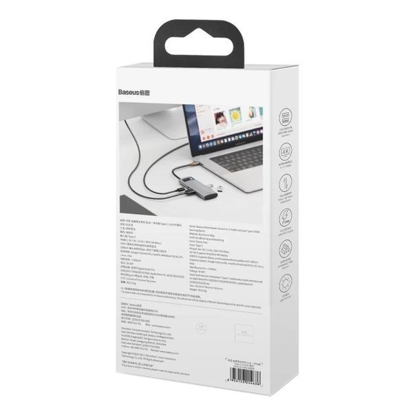 USB-хаб Baseus Metal Gleam Series Multifunctional （Type-C to. ) ( ) KOS-1903 фото