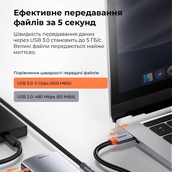 USB-хаб Baseus Metal Gleam Series Multifunctional （Type-C to. ) ( ) KOS-1903 фото