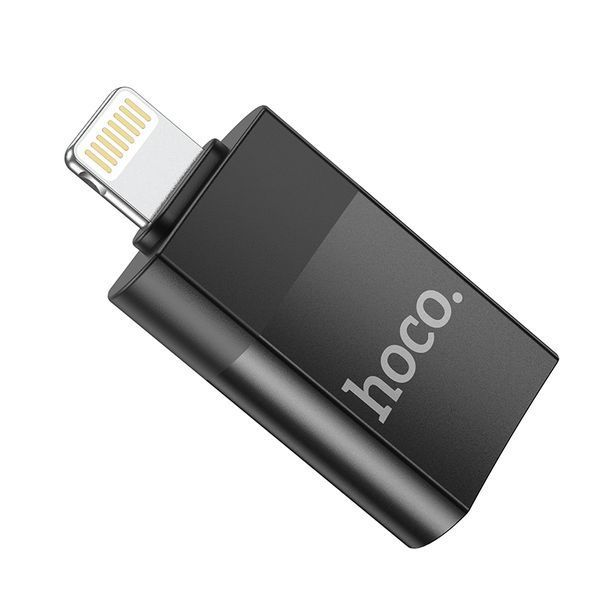 Адаптер HOCO UA17 iP Male to USB female USB2.0 adapter Black (6931474761989) KOS-16305 фото