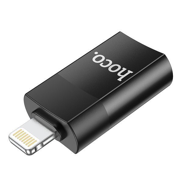 Адаптер HOCO UA17 iP Male to USB female USB2.0 adapter Black (6931474761989) KOS-16305 фото