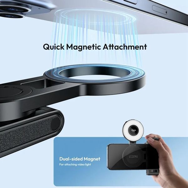 Селфі-монопод Ulanzi JJ03 3-in-1 Magnetic Phone Tripod with Remote Control Black (T090) KOS-37375 фото